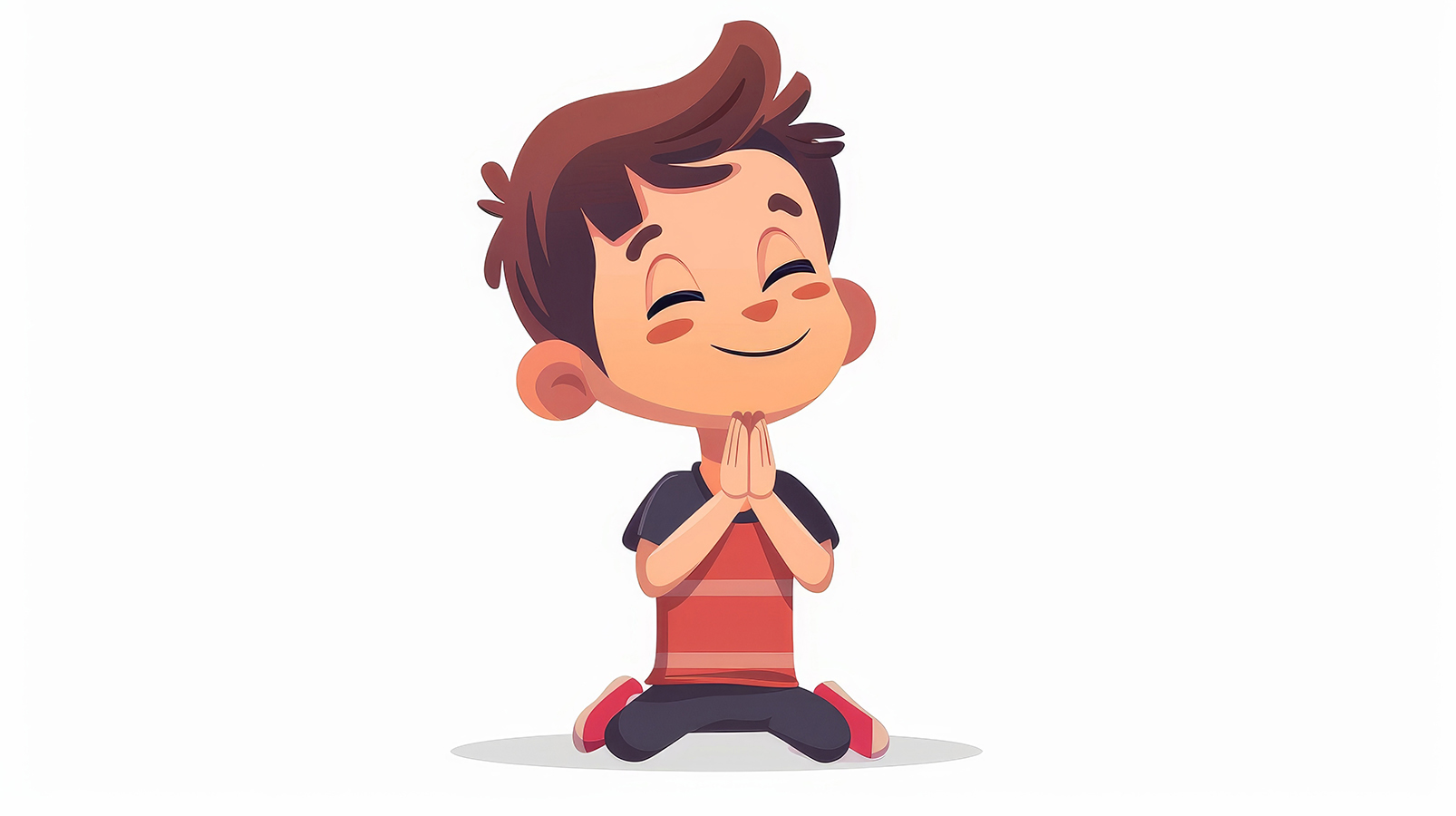 Symbolizing religion, prayer, and Christianity. Cute cartoon cha