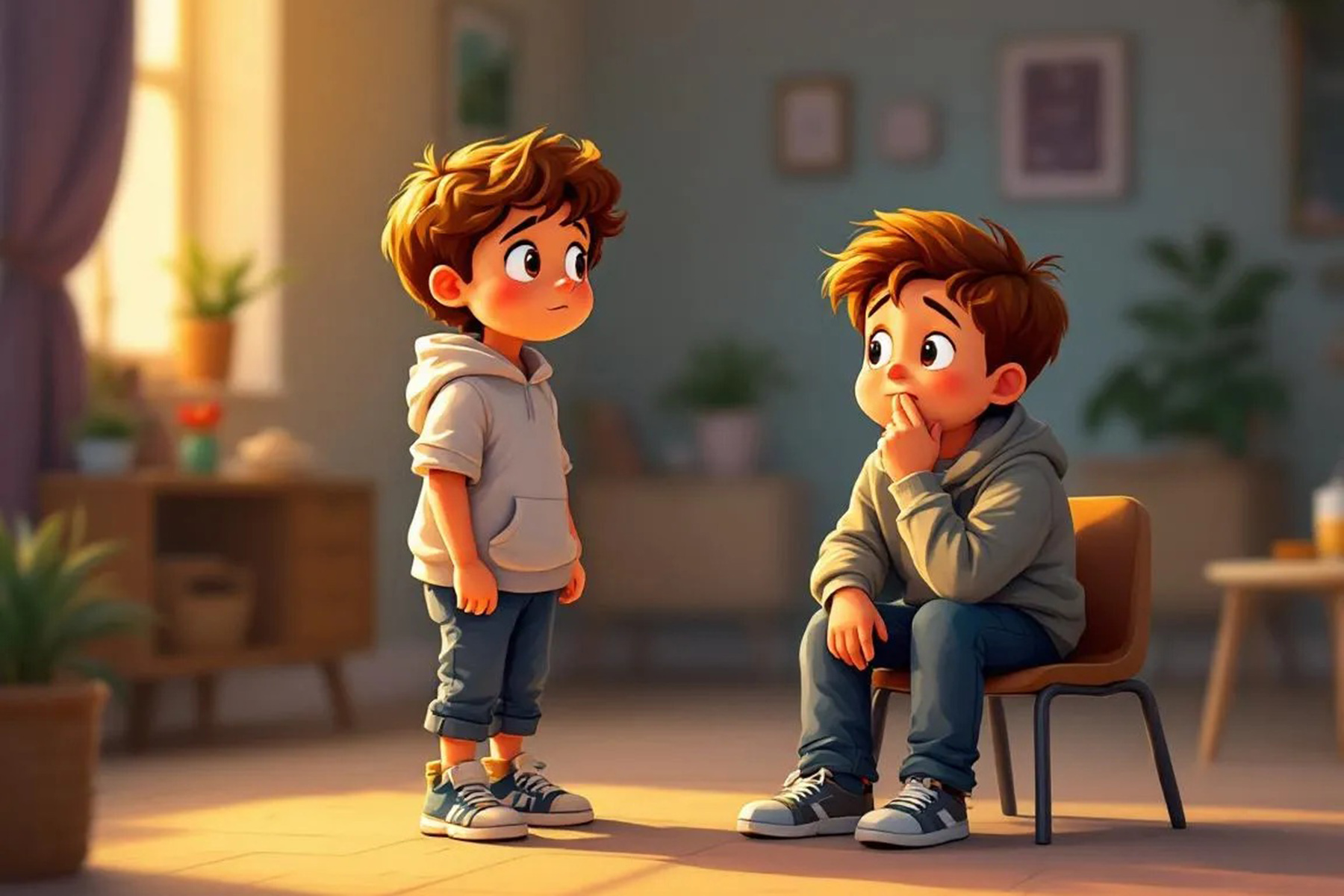 A,Painterly,,Contemporary,Cartoon,Illustration,Showing,Children,(ages,6ñ12),In